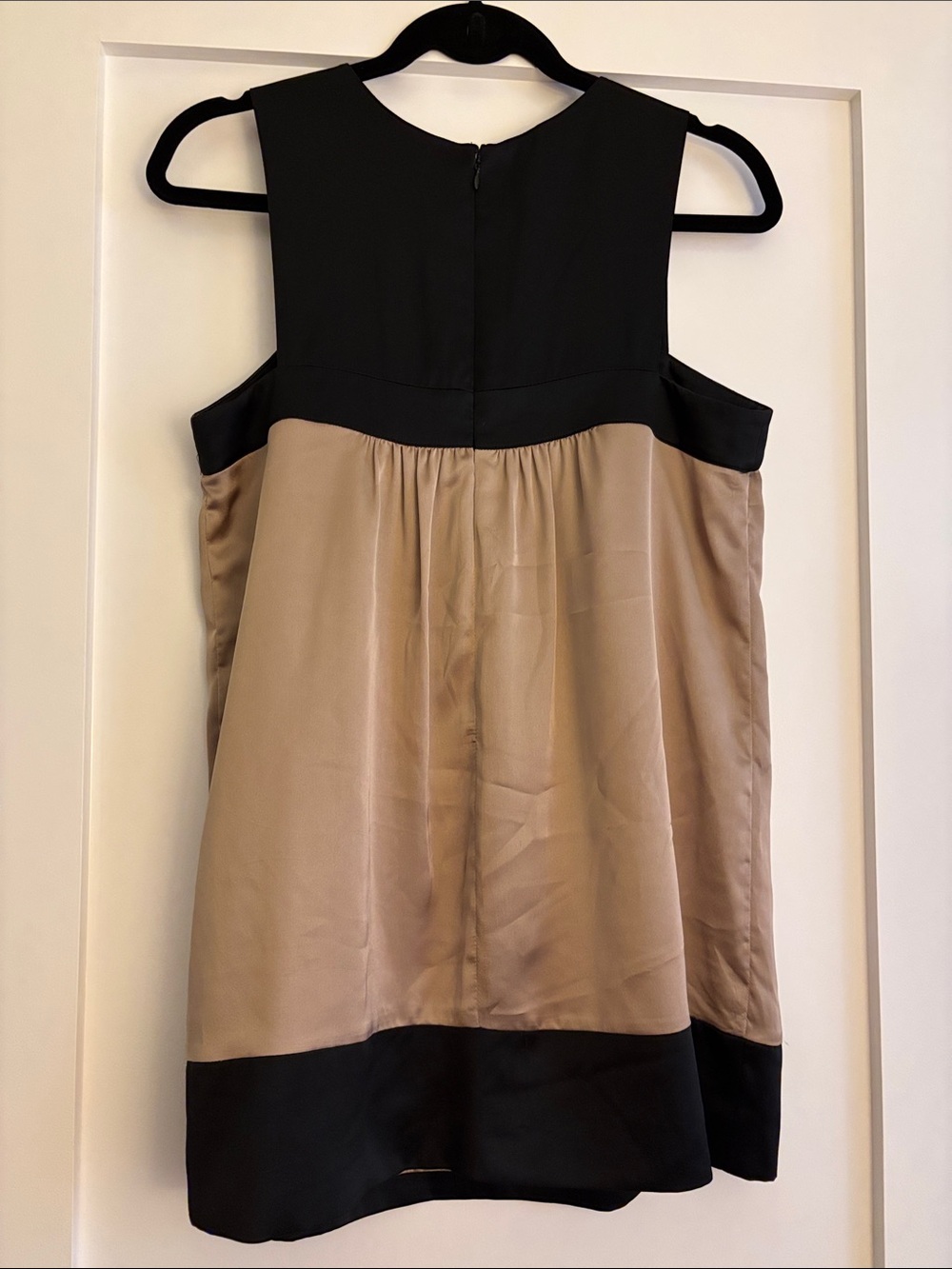 MM Couture Embellished Yoke Tank Top - Black, Cream & Taupe - Picture 3 of 5